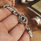 European American Retro Woven Bracelet Crown Side Chain