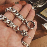 European American Retro Woven Bracelet Crown Side Chain