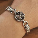 European American Retro Woven Bracelet Crown Side Chain