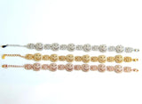 Happy Face CZ Link Chain Bracelet