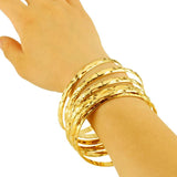 Ethiopian Copper Dubai Bangles For Women Set of 6 African Bridal Wedding Gift