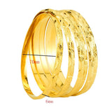 Ethiopian Copper Dubai Bangles For Women Set of 6 African Bridal Wedding Gift
