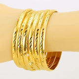 6pcs Middle East Bangles African Dubai Bangle Ethiopian Jewelry