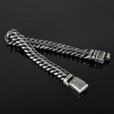 Fongten Men Steel Chain Darkness Punk Bracelet Handicraft Style