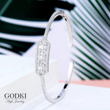 Cubic Zircon Crystal CZ Dubai Bracelet Bangle Cuff Women Wedding