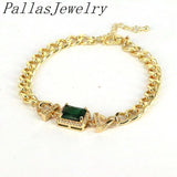 Punk Geometric Crystal Chain Bracelets for Women