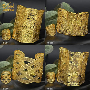 African Adjustable Chain Bangle With Ring For Women Dubai Ethiopian Jewellery