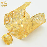African Adjustable Chain Bangle With Ring For Women Dubai Ethiopian Jewellery