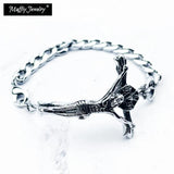 Crucifixion Bracelet INRI Crucifix Jesus Cross Titanium Steel Link Chain