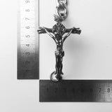 Crucifixion Bracelet INRI Crucifix Jesus Cross Titanium Steel Link Chain