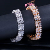 Pera Women Wedding Party Bracelet Micro Zirconia Big Bangle