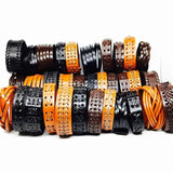20pcs Brown Leather Bracelet Men Women Braid Wide Bangle Jewelry