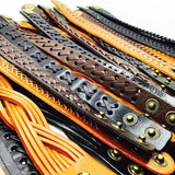 20pcs Brown Leather Bracelet Men Women Braid Wide Bangle Jewelry