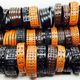 20pcs Brown Leather Bracelet Men Women Braid Wide Bangle Jewelry