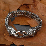 Men's Domineering Wolf Head Bracelet Stainless Steel Gift Bag