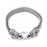 Men's Domineering Wolf Head Bracelet Stainless Steel Gift Bag