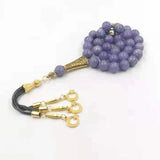 Purple Agate Tasbih 33 66 99 Beads Eid Al-Fitr Rosary Muslim Bracelet