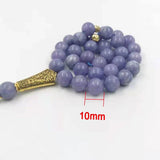 Purple Agate Tasbih 33 66 99 Beads Eid Al-Fitr Rosary Muslim Bracelet