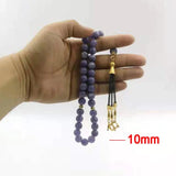 Purple Agate Tasbih 33 66 99 Beads Eid Al-Fitr Rosary Muslim Bracelet