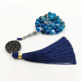 Natural Agates Stone Tasbih Prayer Beads Misbaha 33 66 99 Beads Styles Tassel