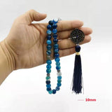 Natural Agates Stone Tasbih Prayer Beads Misbaha 33 66 99 Beads Styles Tassel