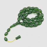 Green Resin Tasbih 33 Big size Prayer bead islamic Rosary Muslim Man