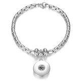10pcs Stainless Steel Chain Bracelets for Snap Jewelry