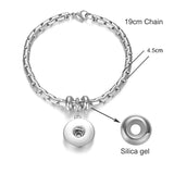 10pcs Stainless Steel Chain Bracelets for Snap Jewelry