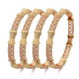 24K Small 4Pcs/lot Dubai Bangles For Women Girls Ethiopian Bangles