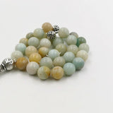 Natural Amazonite Stone Prayer Beads Muslim Misbaha Islamic Rosary Eid Arabic
