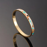 R&X Bracelet Mujer Boda Regalos Enamel Bangles Esmaltes