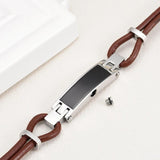 Cremation Jewelry Urn Leather Bracelet for Ashes Memorial Keepsake