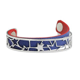 14MM Star Manchette Bangle Femme Bracelet, Leather Band