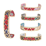 Heart Bracelet Leather Bangle Stainless Steel Love