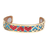 Heart Bracelet Leather Bangle Stainless Steel Love