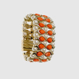 Amorita Vintage Orange Bead Bangles