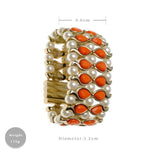 Amorita Vintage Orange Bead Bangles