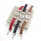 10pcs 3-Color Leather Wrist Bracelet DIY Braid Bracelets for Women Men