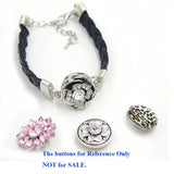 10pcs 3-Color Leather Wrist Bracelet DIY Braid Bracelets for Women Men