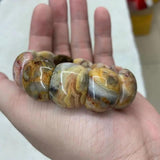 Mexican Crazy Lace Agate/Sardonyx Bracelet Natural Gemstone Beads Bangle