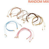 Kissitty 15 Pcs Mixed Adjustable Cord Bracelet Making Kit