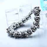 316L Stainless Steel Skull Men's Bracelet Vintage Jewelry