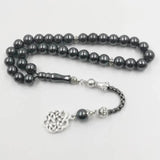 Natural Hematite Muslim Prayer Beads EID Adha Islamic Rosary Bracelet