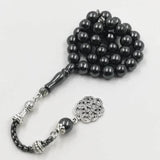 Natural Hematite Muslim Prayer Beads EID Adha Islamic Rosary Bracelet