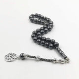 Natural Hematite Muslim Prayer Beads EID Adha Islamic Rosary Bracelet