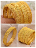 24k Bangle for Women Dubai Bride Wedding Ethiopian Bracelet Africa Bangle