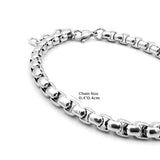 Men Cuff Bracelet Stainless Steel Chain 4mm 22cm Adjustable
