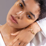 Pearl Ball Cuff Bracelets Stainless Steel Bangle Lady B2051