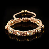 Skull Skeleton Bead Bracelet Men Unique Boho Rope Chain Bangle