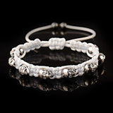 Skull Skeleton Bead Bracelet Men Unique Boho Rope Chain Bangle